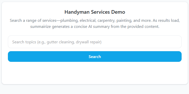 Search results enhanced with a concise AI summary